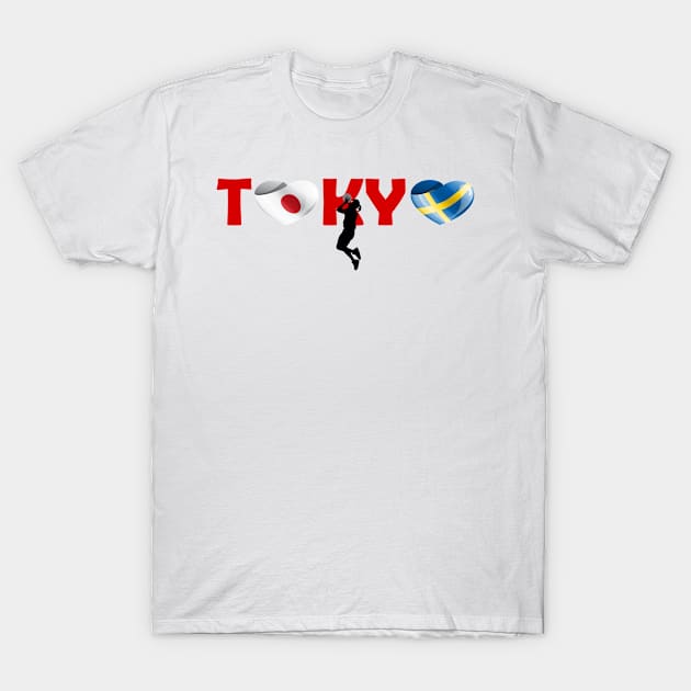 Sports games in Tokyo: Basketball team from Sweden (SE) T-Shirt by ArtDesignDE